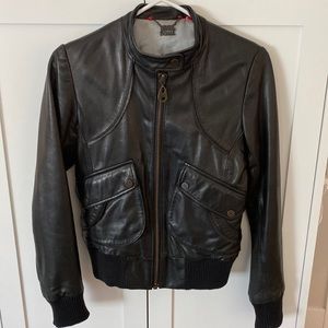 Doma leather bomber jacket
